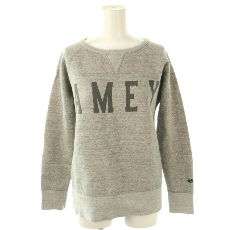 Americana グレー バックプリント スウェット AMERICANA（アメリカーナ） スウェット バックジップ ロゴプリント