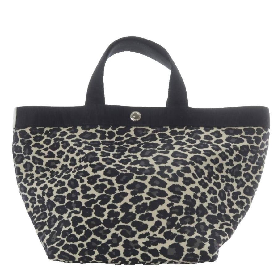 【中古】エルベシャプリエ Herve Chapelier 707FD 舟型トートM ハンドバッグ パンサーブラン×ノワール エルベシャプリエ Herve Chapelier 707FD 舟型トートM ハンドバッグ