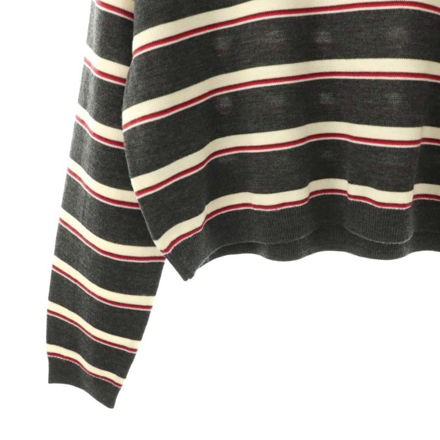 【中古】未使用品 ジプソフィア Knit Polo ニットポロ カットソー 長袖 F ダークグレー マルチカラー GPG-518 /DO 未使用品 ジプソフィア Gypsohila Knit Polo ニットポロ カットソー