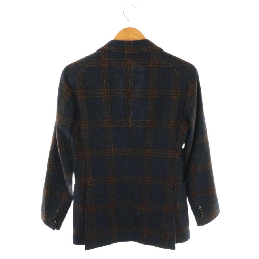 タリアトーレ TAGLIATORE チェック柄背抜き2B テーラードジャケット 42