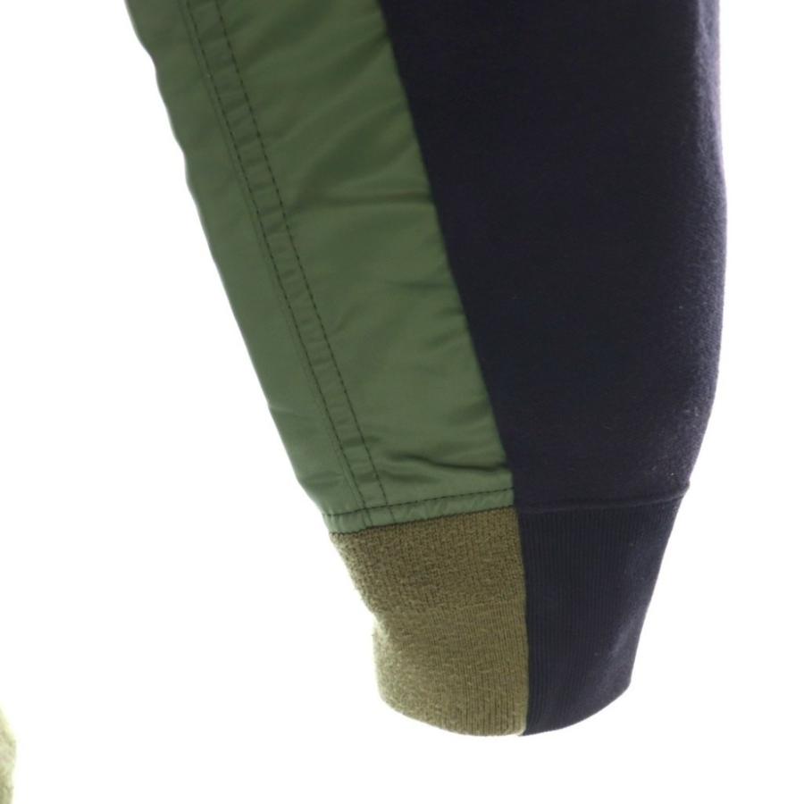 サカイ sacai Sponge Sweat x MA-1 パーカー 1 紺 ネイビー /AG □OS □SH