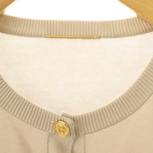 【中古】ドゥーズィエムクラス neo beauty カーディガン ニット 長袖 金ボタン ベージュ /DO ■OS レディース ドゥーズィエムクラス DEUXIEME CLASSE neo beauty カーディガン