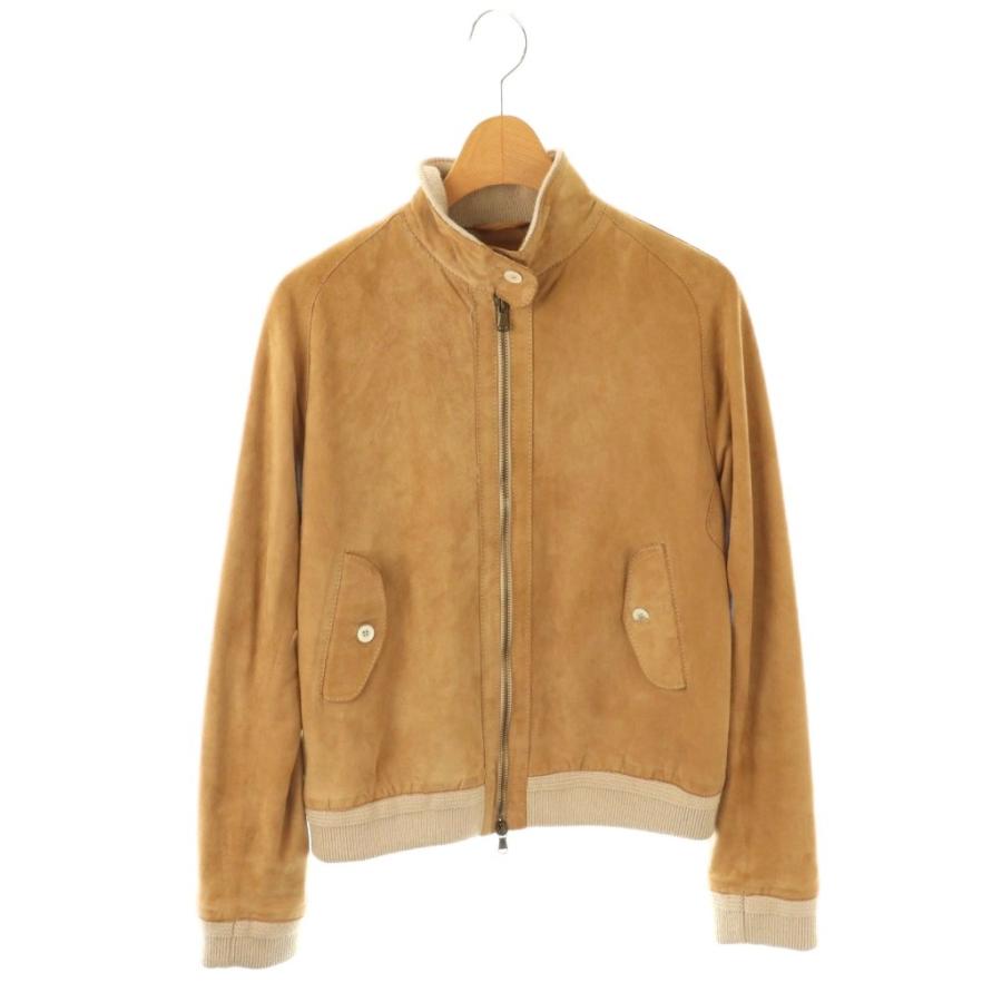 【中古】チンクアンタ Cinquanta ゴートスエード ジャケット ブルゾン 40 キャメル色 /DF ■OS レディース チンクアンタ Cinquanta ゴートスエード ジャケット ブルゾン 40
