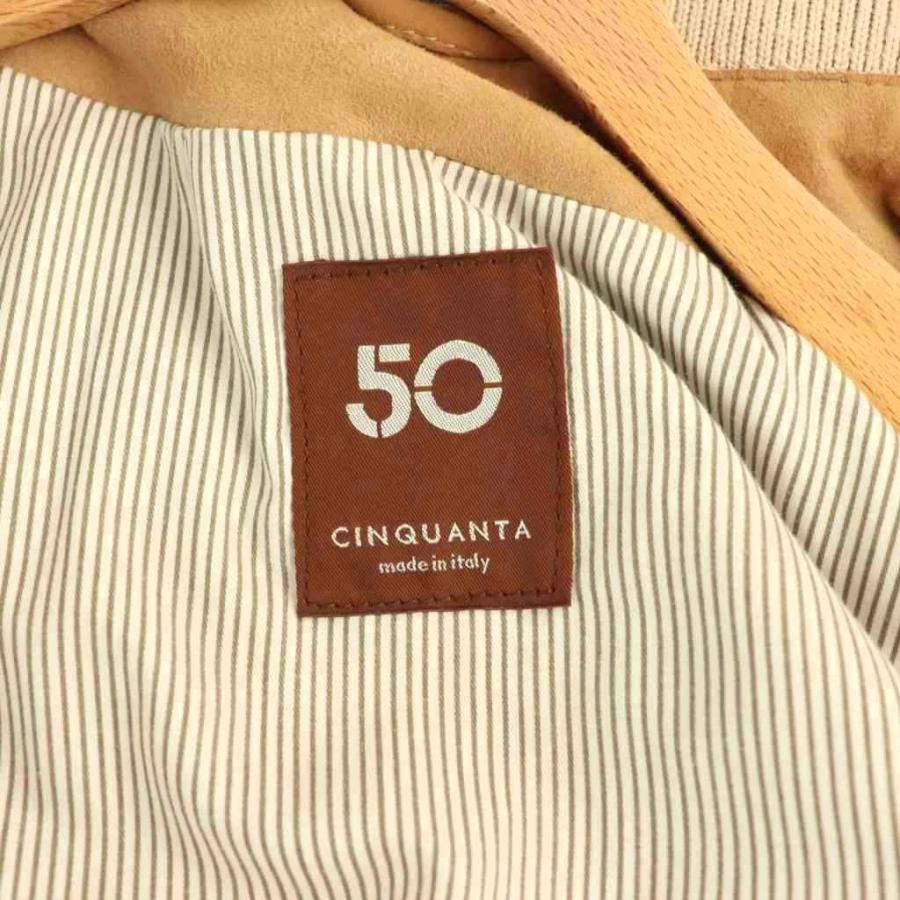 【中古】チンクアンタ Cinquanta ゴートスエード ジャケット ブルゾン 40 キャメル色 /DF ■OS レディース チンクアンタ Cinquanta ゴートスエード ジャケット ブルゾン 40