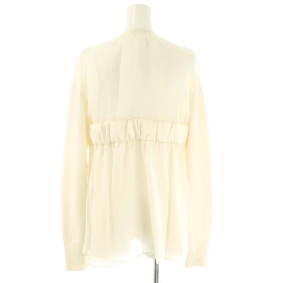 サカイ sacai 23SS Knit×SatinCardigan カーディガン 2 アイボリー 23