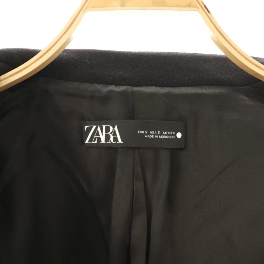 【新品タグ付き】ZARA×MANTECO生地　金ボタンチェスターコートL黒 ZARA MANTECO ダブルブレスト ロング チェスターコート M マキシ
