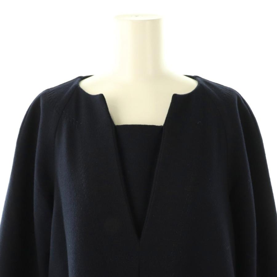 アドーア ADORE ウールスムース2Aラインワンピース 長袖 ロング 38