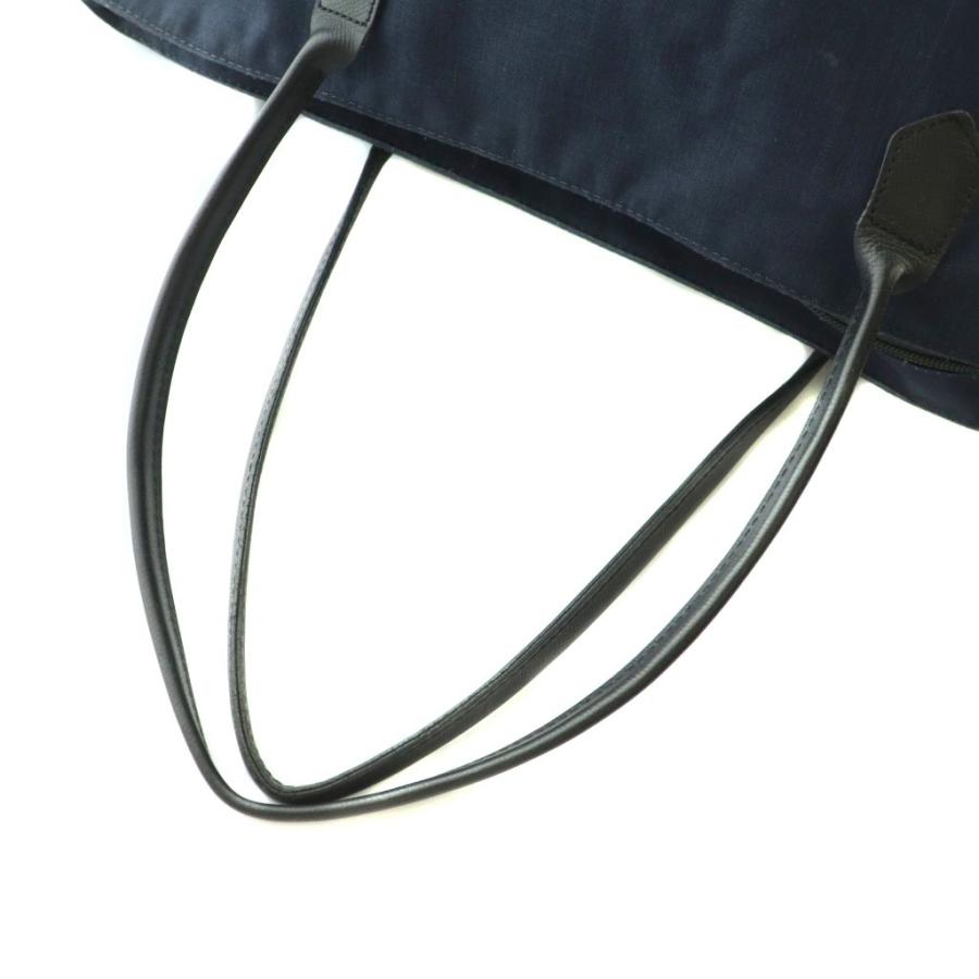 【中古】エルベシャプリエ レザーハンドル舟型ショルダーL トートバッグ コーデュラ ネイビー 紺 1425C レディース エルベシャプリエ Herve Chapelier レザーハンドル舟型ショルダーL