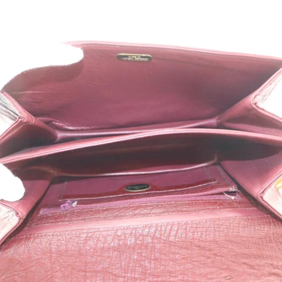 コンテス Comtesse ハンドバッグ オーストリッチレザー フラップ