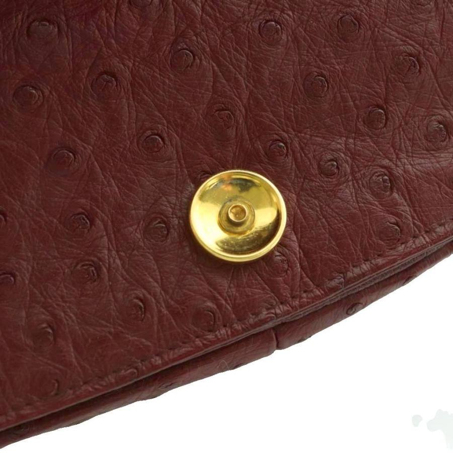 コンテス Comtesse ハンドバッグ オーストリッチレザー フラップ