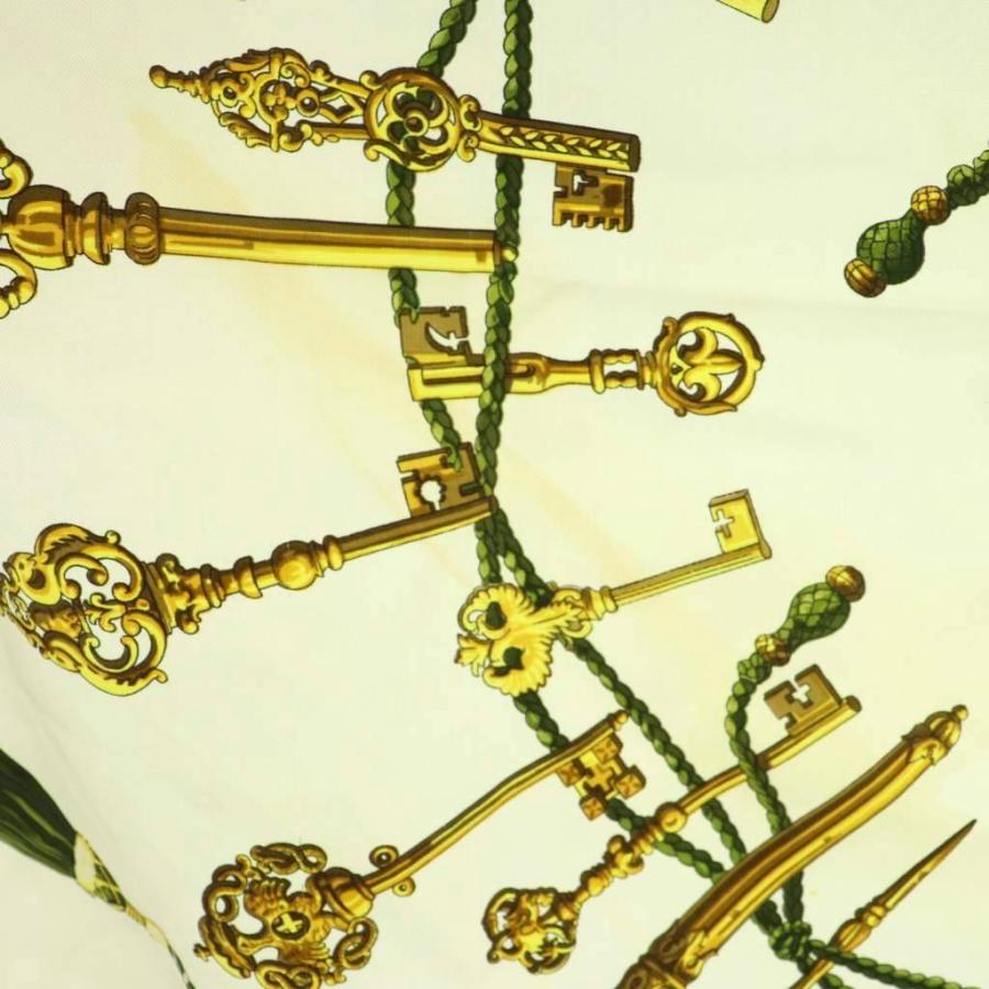 HERMES（エルメス） HERMES LES CLES カレ90 スカーフ 総柄 シルク