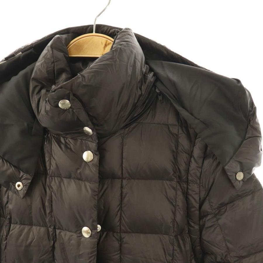 タイオン TAION EXTRA ダウンコート ジップアップ ロング S ブラック