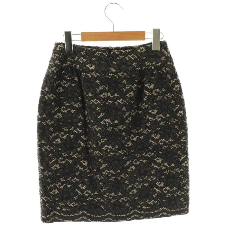 エムズグレイシー M'S GRACY レース タイトスカート ミニ 38 グレー