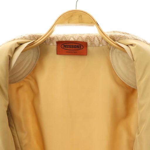 【新品未使用】MISSONI ウールコート 44【タグ付き】　（専用です） ミッソーニ MISSONI チェスターコート ウール ミックスカラー 大きい