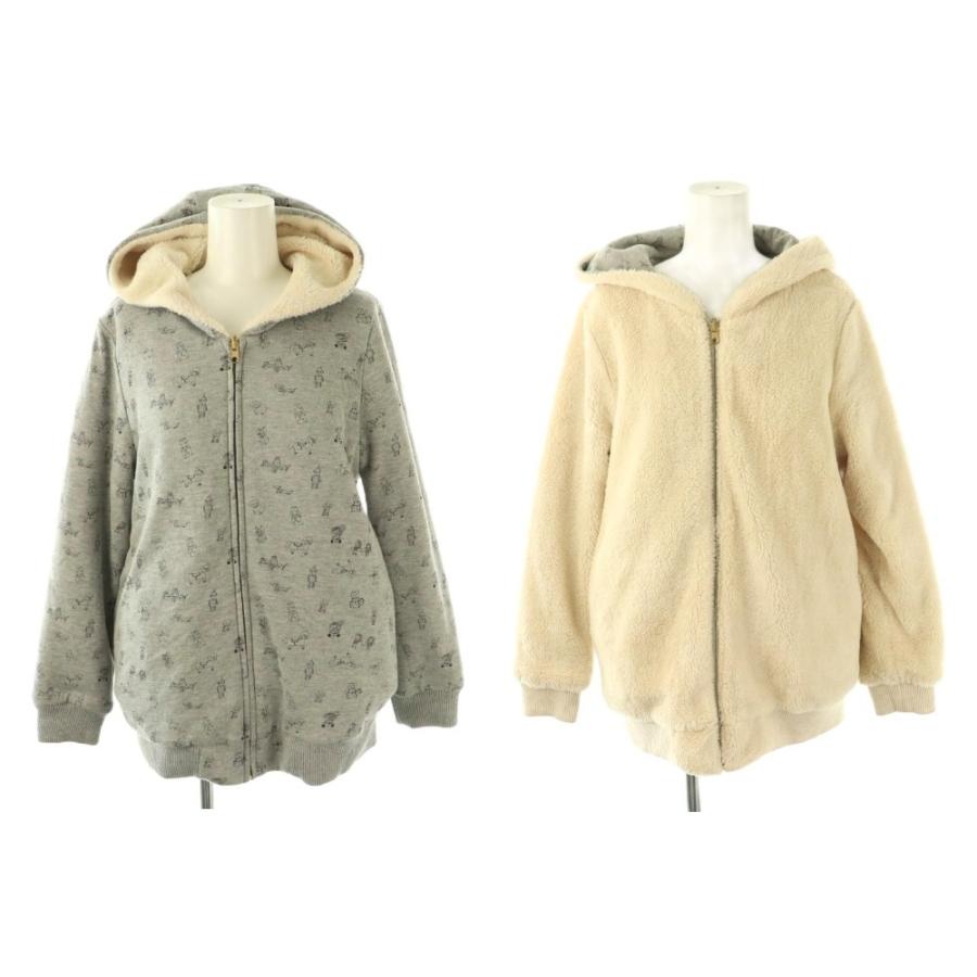 フランシュリッペ（franche lippee）　パーカー フランシュリッペ franche lippee 総柄 ボア リバーシブル パーカー