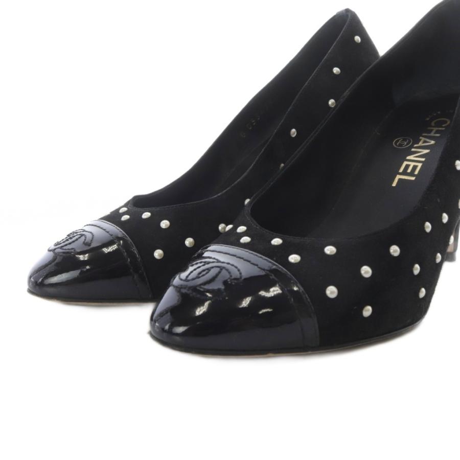 CHANEL（シャネル） パンプス ハイヒール ココマーク パール スエード