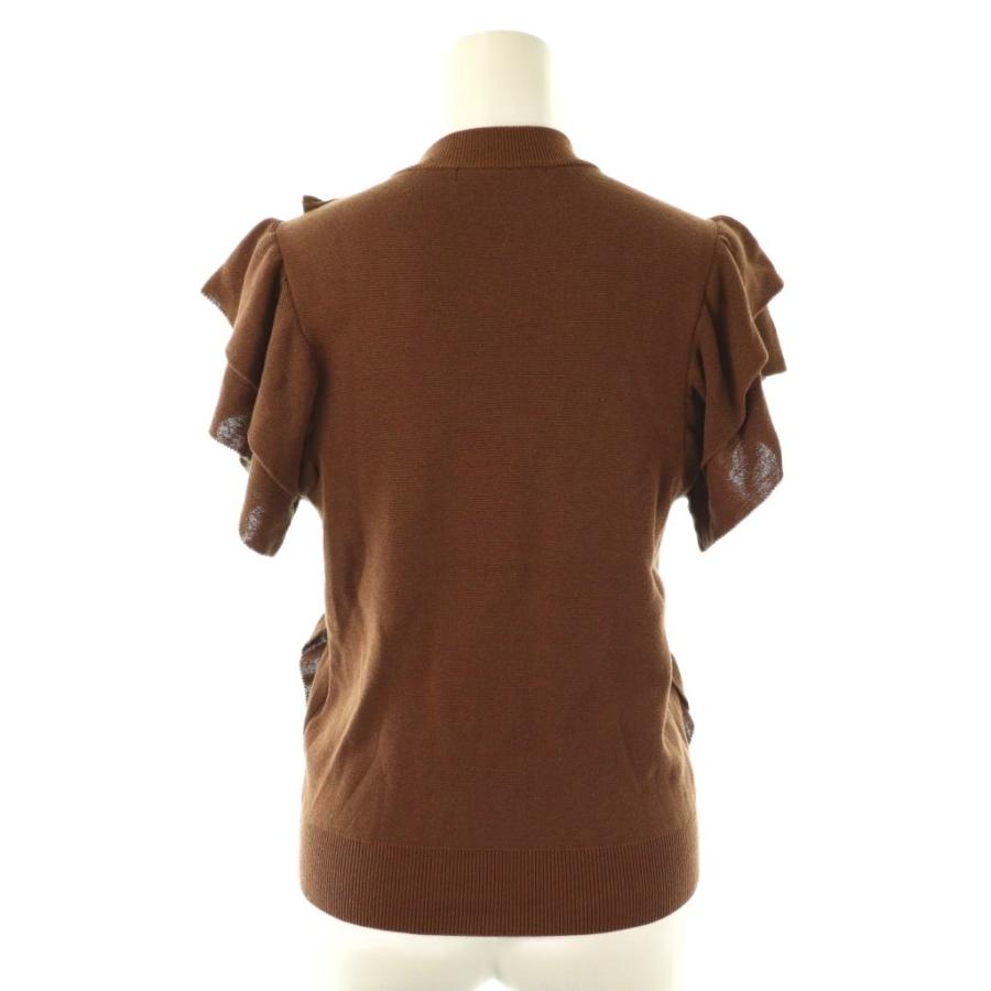 アナイ ANAYI フリル ラッフル プルオーバー ニット セーター 半袖 38