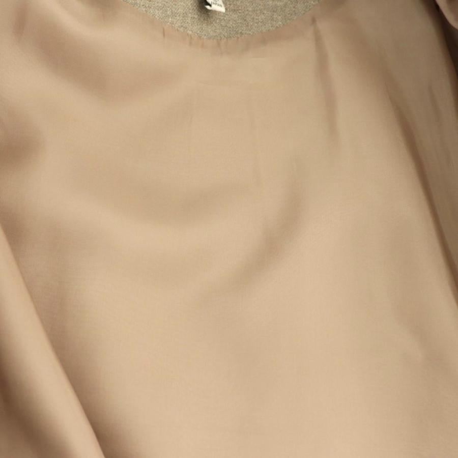 ハイク HYKE ウール混トレンチケープコート ロング 2 グレージュ /HK