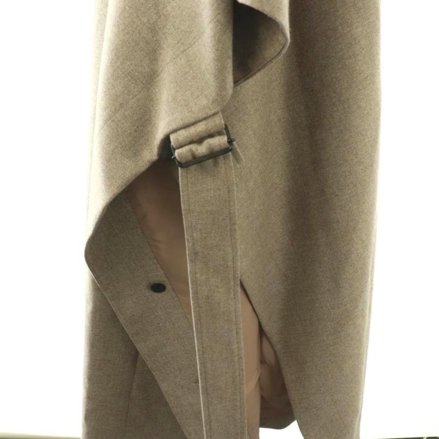 ハイク HYKE ウール混トレンチケープコート ロング 2 グレージュ /HK