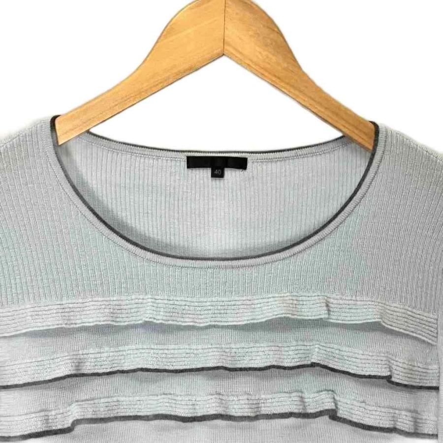 23AW トゥービーシック ニットチュニック ビジュー リボン フリル 40 23AW トゥービーシック ニットチュニック ビジュー リボン フリル 40