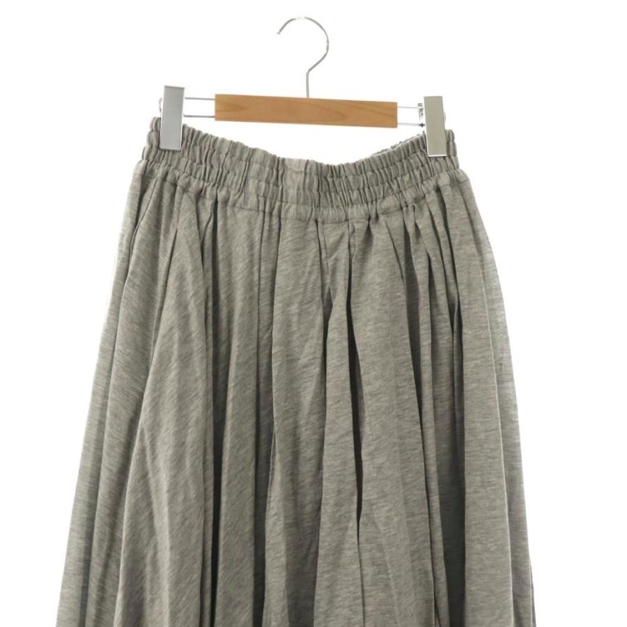 エブール ebure ライトドレープ ウエストゴムギャザースカート ロング