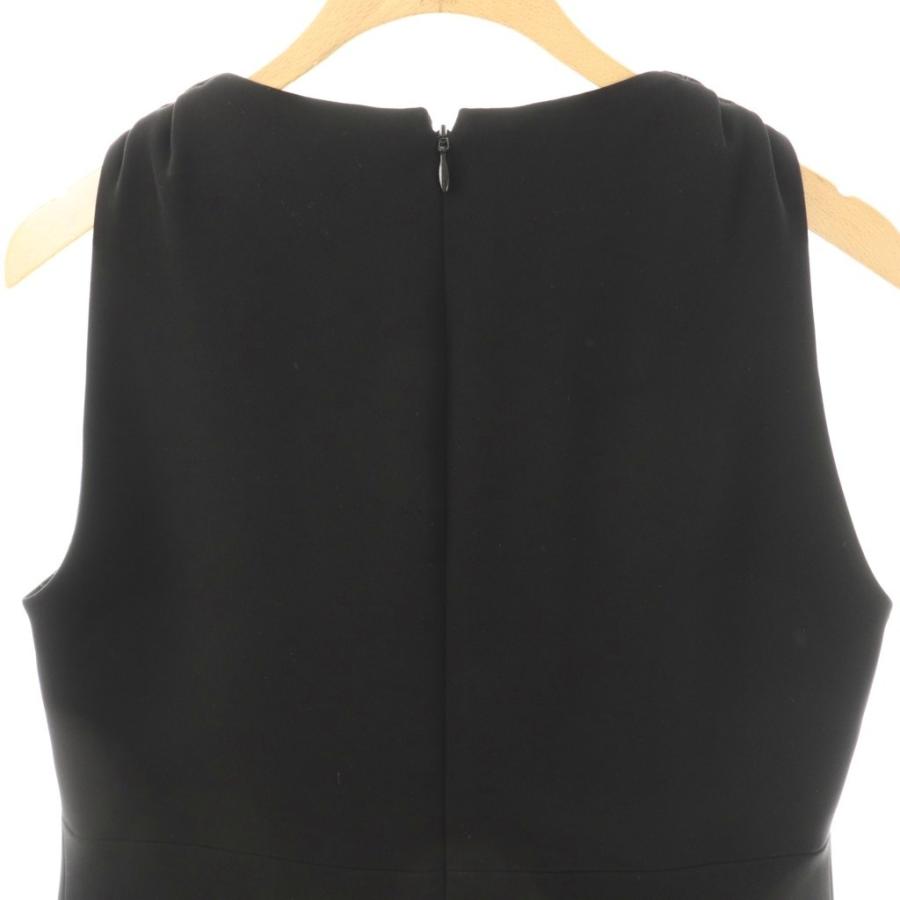 ✨美品　YOKOCHAN パールワンピース 膝丈 ブラック　36 未使用品 ヨーコチャン YOKO CHAN パール ノースリーブワンピース 膝丈