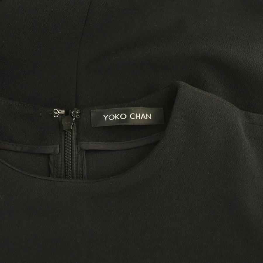 今月迄　極美品YOKO CHAN 定番七分袖人気トップス　ブラック ヨーコチャン YOKO CHAN サックワンピース ひざ丈 七分袖 38 ブラック