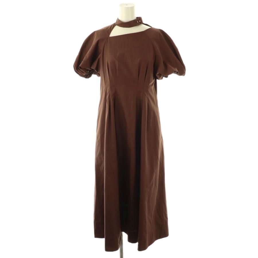 セルフォード パフスリーブワンピース セルフォード CELFORD パフスリーブ ワンピース ロング 半袖 36