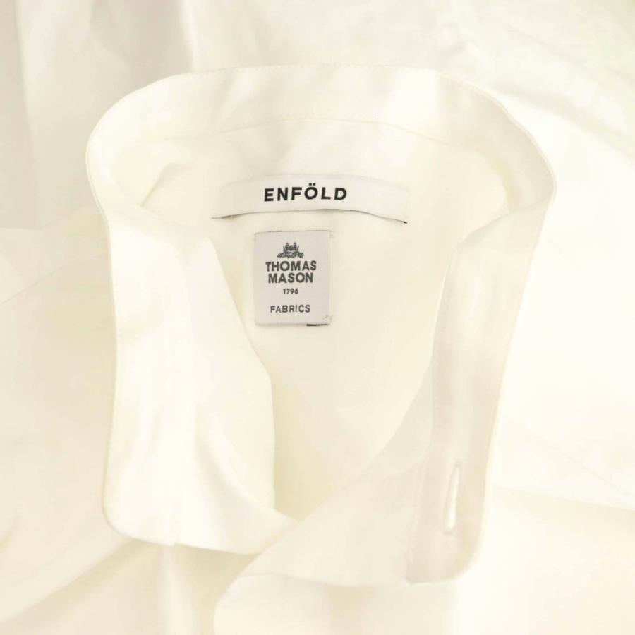 エンフォルド ENFOLD 25SS BIG SHIRT シャツ 長袖 38 ホワイト /HK 