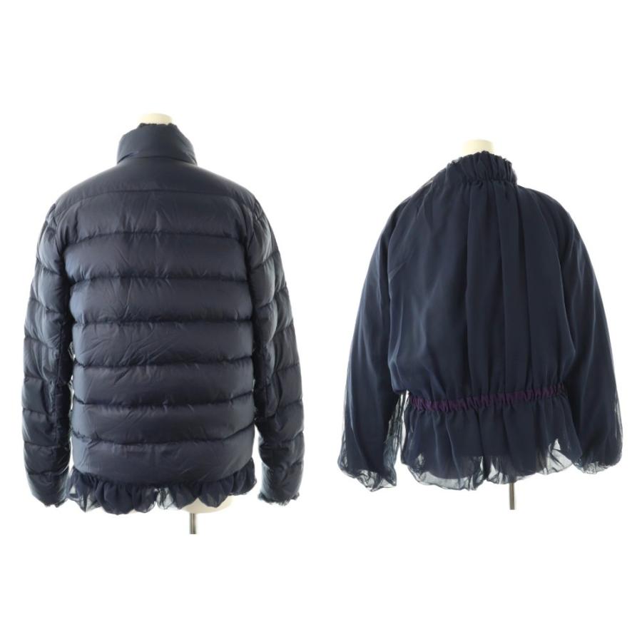 Moncler サカイコラボウールダウンジャケット　濃紺　0 MONCLER（モンクレール） ×sacai SUMIRE GIUBBOTTO ダウンジャケット