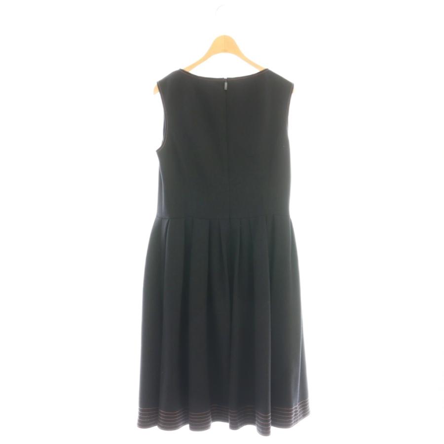 Rene（ルネ） ノースリーブ ワンピース ひざ丈 38 ブラック /DF □OS