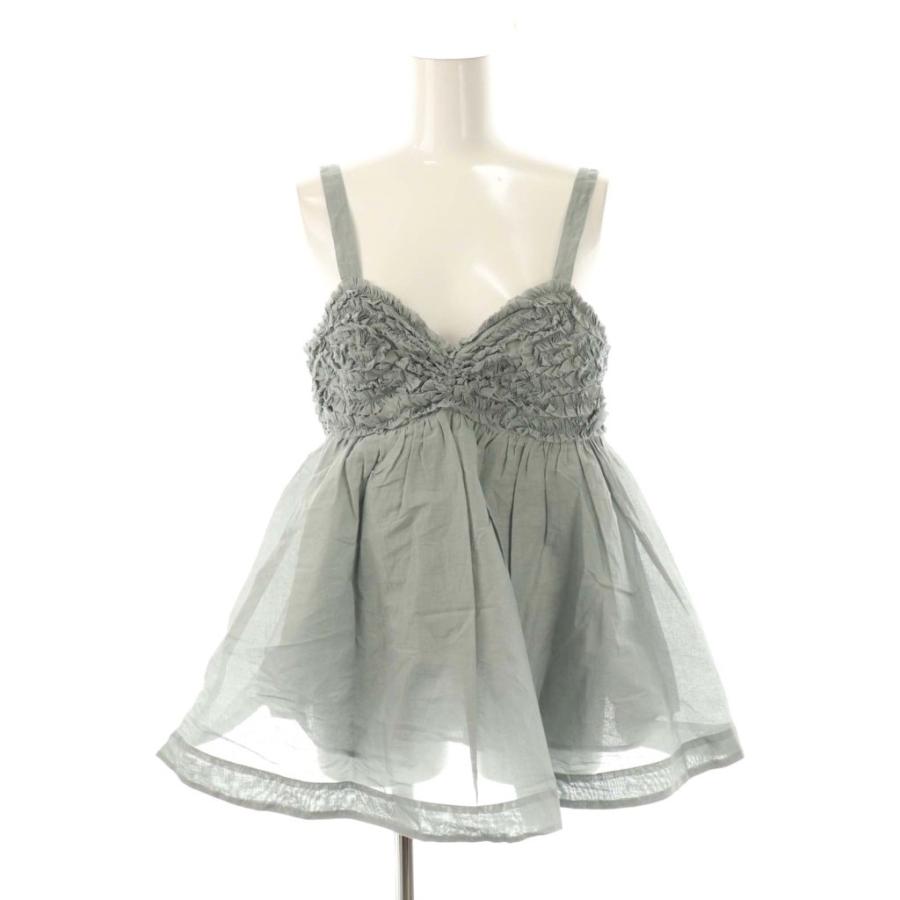 ヌキテパ NE QUITTEZ PAS! 25SS Cotton Organza Frilled Cami Top