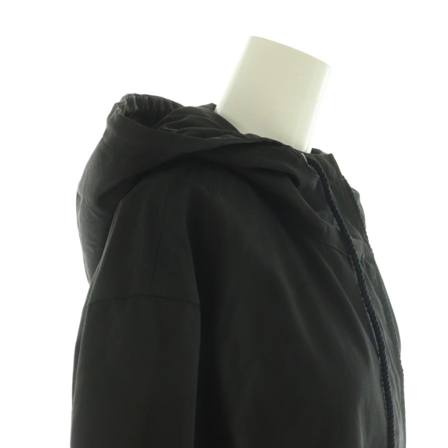 セオリーTheory フード付きレザージャケット 050ブラック　パーカー 中古・古着通販】theory (セオリー) フード付レザージャケット