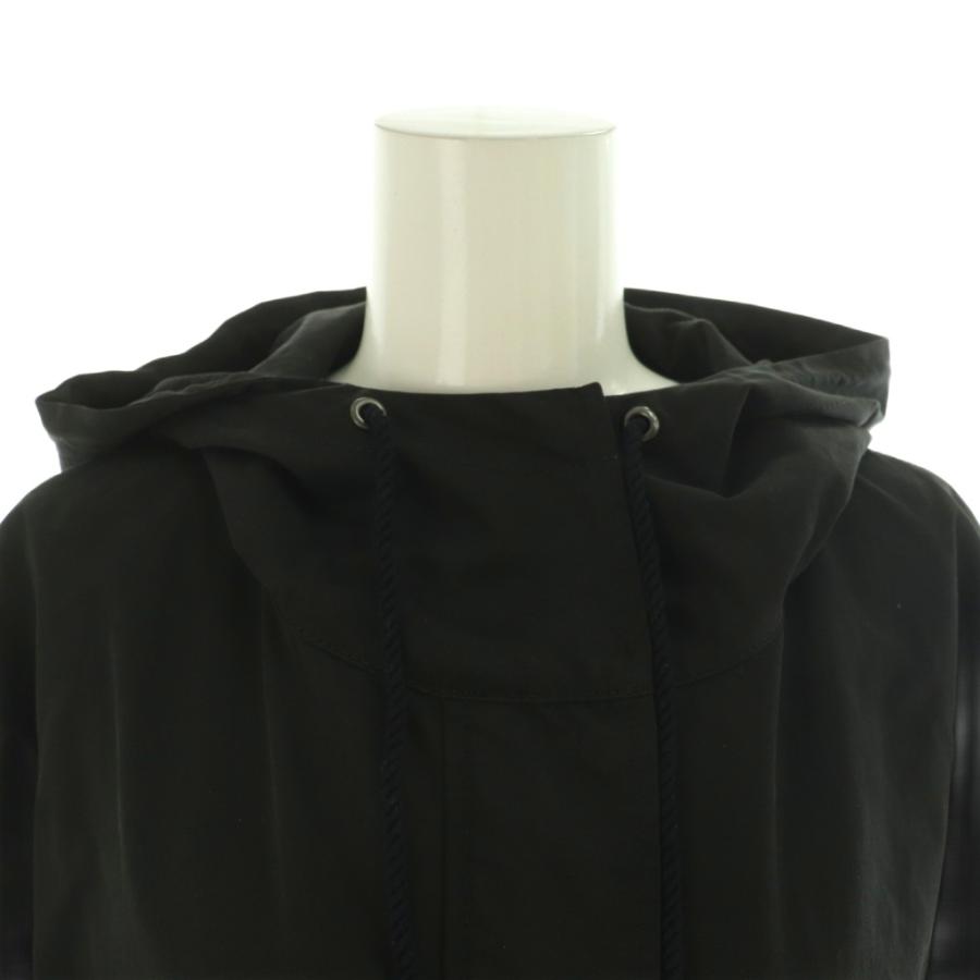 セオリーTheory フード付きレザージャケット 050ブラック　パーカー セオリーTheory フード付きレザージャケット 050ブラック パーカー