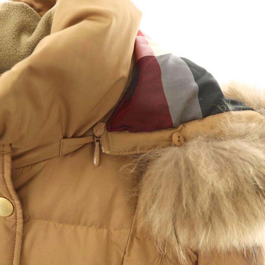 極美品 ブルーレーベル クレストブリッジ ダウンコート ラクーンファー サイズM ブルーレーベルクレストブリッジ BLUE LABEL CRESTBRIDGE ラクーン