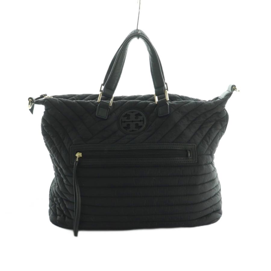 TORY BURCH（トリーバーチ） キルティングトートバッグ 黒 ブラック
