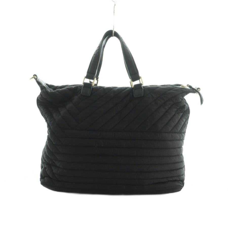 【未使用級/希少】トリーバーチ キルティング トートバッグ ナイロン A4可 黒 TORY BURCH（トリーバーチ） キルティングトートバッグ 黒 ブラック