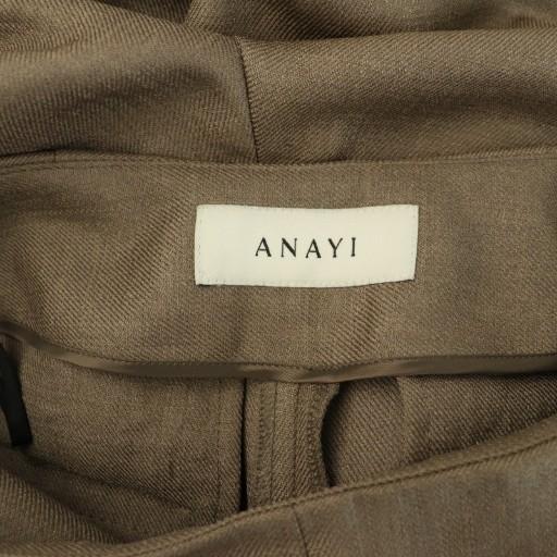 アナイ ANAYI ボリュームワイドパンツ ハイウエスト 34 ベージュ /MY