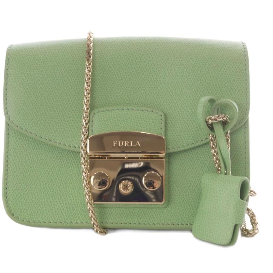 専用です フルラ メトロポリス グリーン 中古・古着通販】FURLA (フルラ) チェーンショルダーバッグ メトロ