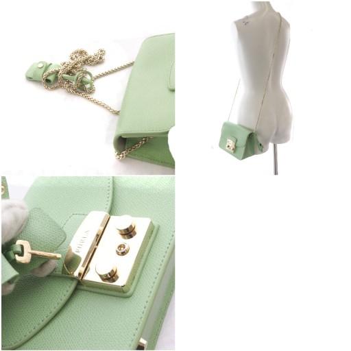 専用です フルラ メトロポリス グリーン 中古・古着通販】FURLA (フルラ) チェーンショルダーバッグ メトロ