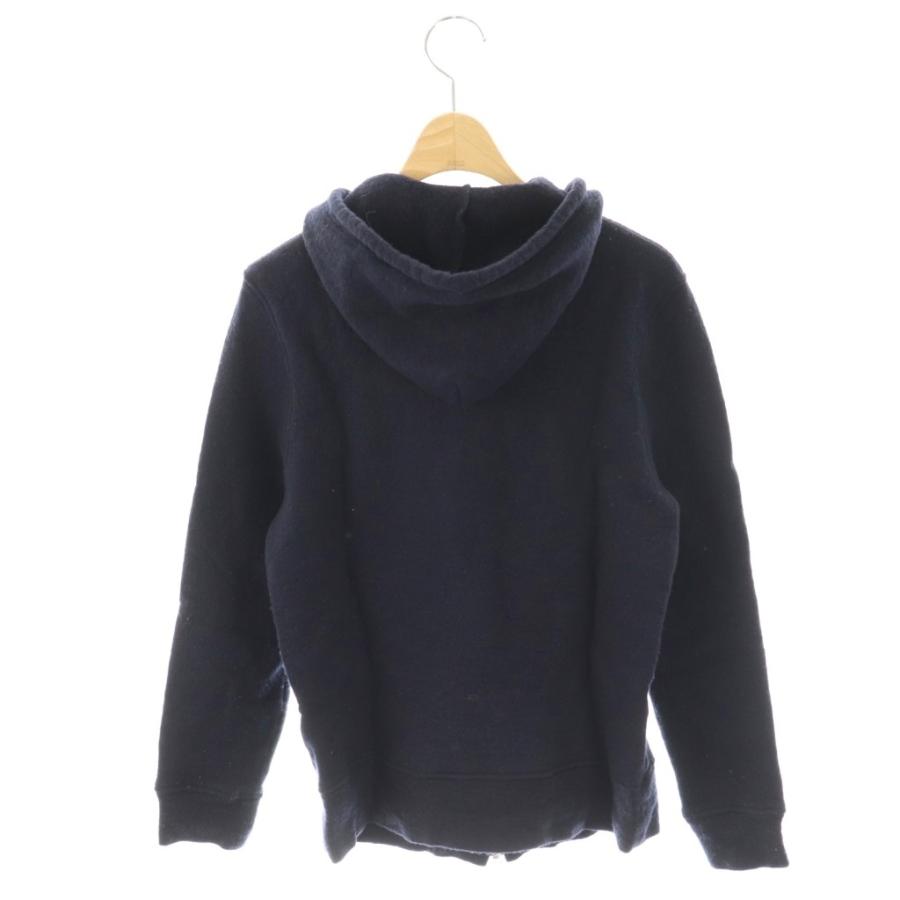 トムグレイ THOM GREY ウール ジップアップパーカー 長袖 M ネイビー