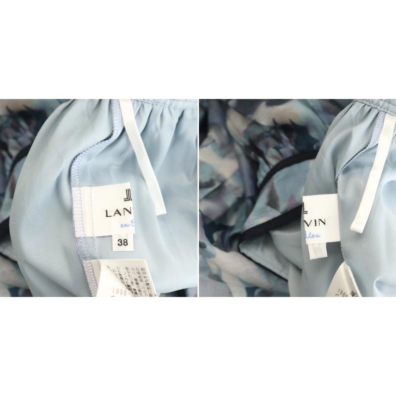 ランバンオンブルー LANVIN en Bleu オーガンジーフラワープリント