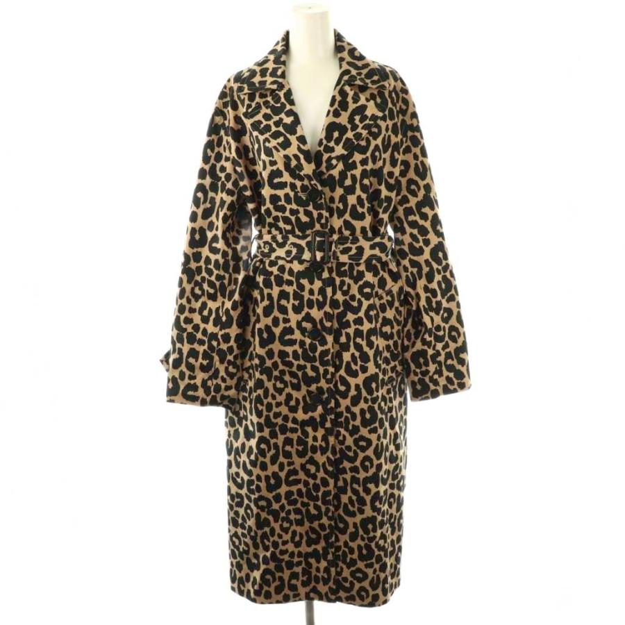 Christian Dior ロングコート レオパード柄ライナー付き ブラウン Christian Dior ロングコート レオパード柄ライナー付き ブラウン