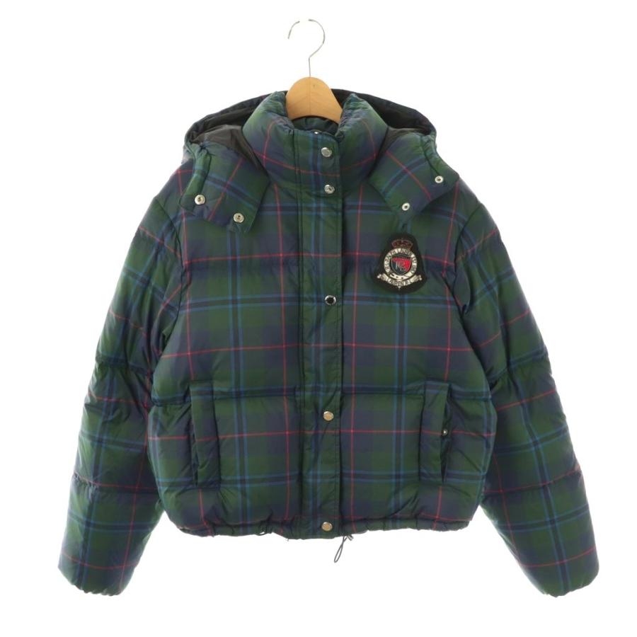 ローレンラルフローレン チェックビーデッドクレストダウンジャケット
