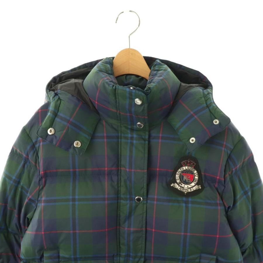 ローレンラルフローレン チェックビーデッドクレストダウンジャケット