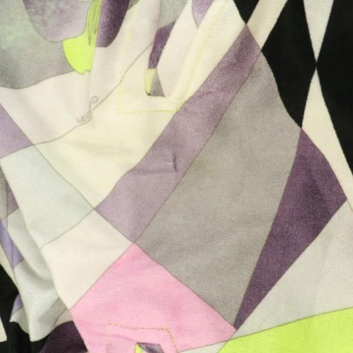 レオナールスポーツ LEONARD SPORT カンカン素材 総柄 ワンピース 半袖