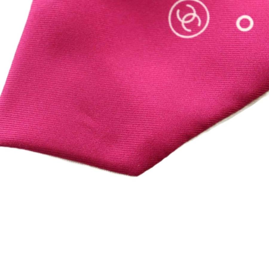CHANEL（シャネル） リボンスカーフ ココマーク ドット シルク ピンク