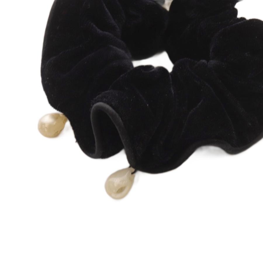 アレクサンドルドゥパリ Alexandre De Paris ベロアパール シュシュ 黒