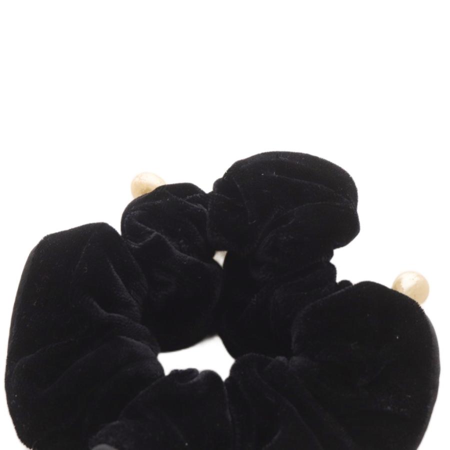 アレクサンドルドゥパリ Alexandre De Paris ベロアパール シュシュ 黒