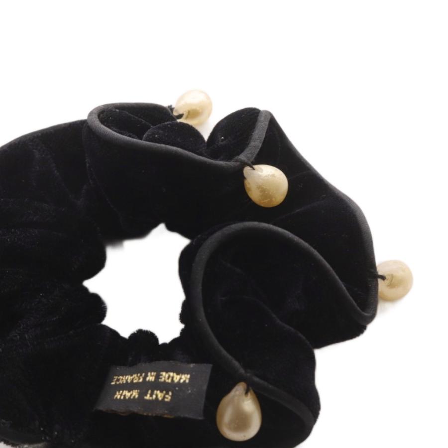 アレクサンドルドゥパリ Alexandre De Paris ベロアパール シュシュ 黒